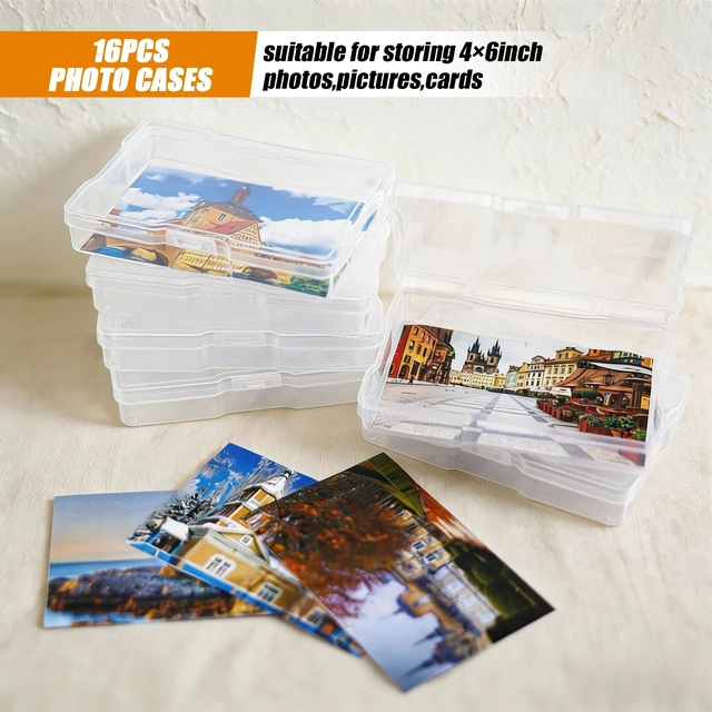 Alt view image 4 of 7 - Plastic Photo Storage Box With 4×6 inch Photo Cases,Photo Keeper Picture Storage Containers,16pcs photo organizers and storage For Photos,Picture,Greeting Card,Stickers,Seed,Craft Supplies