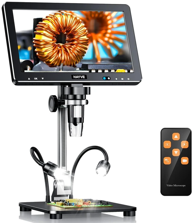 Main image of 10.1 Inch Digital Microscope 2000X Soldering Microscope for Repair 16MP Ultra-Precise Focusing, 10 LED Lights, PC View