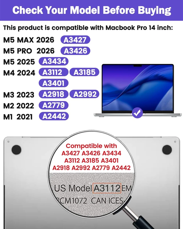 Alt view image 6 of 7 - 2-Pack Anti Glare Matte Laptop Screen Protector Compatible with Apple MacBook Pro 14 Inch (2021-2026, M1 M2 M3 M4 M5 Pro Max), Eye Protection Screen Guard for Students and Programmers