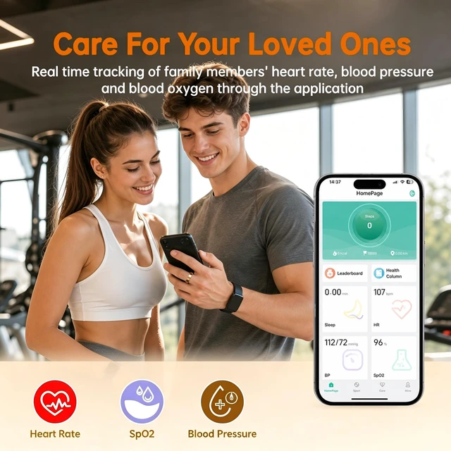 Alt view image 3 of 7 - Smart Ring for Women & Men, Health and Sleep Tracker Ring with Heart Rate, Blood Oxygen,Blood Pressure, Waterproof Fitness Ring, Free APP for iOS Android