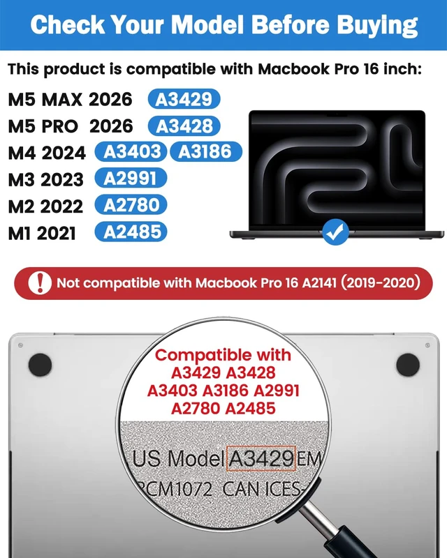 Alt view image 6 of 7 - 2-Pack Anti Glare Matte Laptop Screen Protector Compatible with Apple MacBook Pro 16 Inch (2021-2026, M1 M2 M3 M4 M5 Pro Max), Eye Protection Screen Guard for Students and Programmers