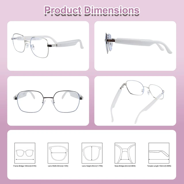 Alt view image 5 of 7 - AI Smart Glasses, Bluetooth Audio Glasses with Photochromic Sunglasses Photochromic lenses automatically adjust to light changes with open-ear speakers for commuting, driving,travel and daily wear