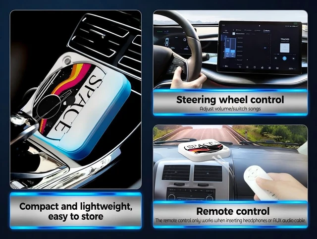 Alt view image 5 of 7 - Portable Car CD Player with USB/AUX Port for Car, Truck, Computer External CD Player Compatible with Car Radio Stereo, Laptop, TV, Computer, Universal for Vehicle with Adapter, White