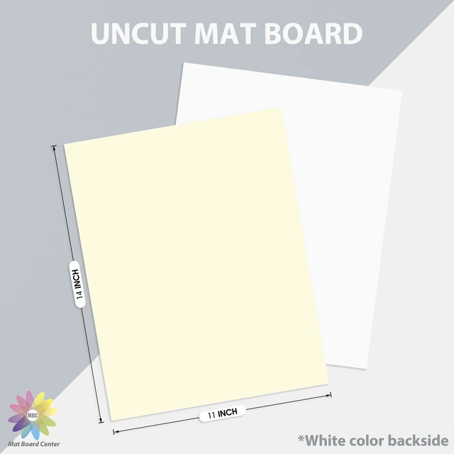 Alt view image 2 of 7 - Mat Board Center 20 Pack 11x14 Uncut Matte Boards, Assorted Colors Acid-free Backing Matt Boards, Ideal for Frames, Prints, Photos, Crafts