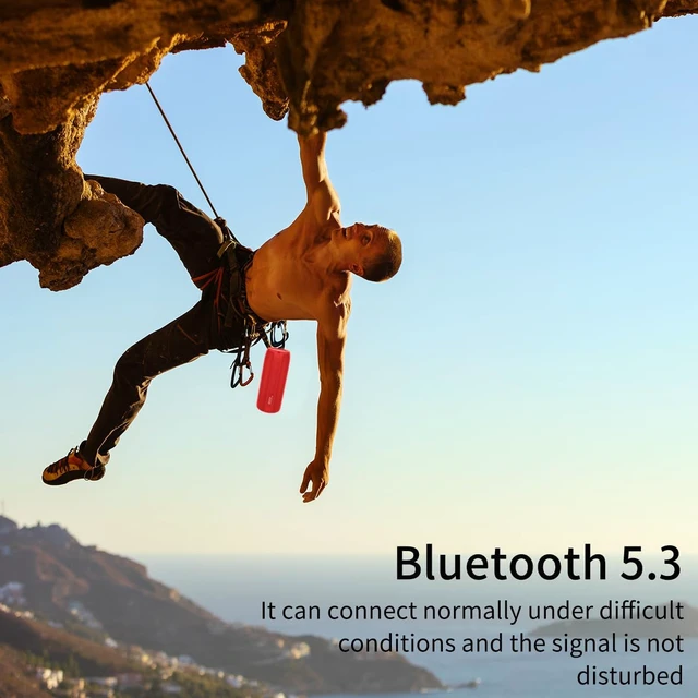 Alt view image 7 of 7 - M88 Portable Bluetooth Speaker, USB/AUX/TF Playback, Red USB playback, AUX input and TF card playback for flexible listening, plus rechargeable 40H playtime and deep bass