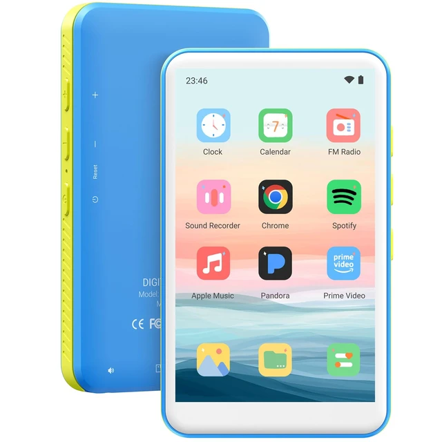 Alt view image 2 of 7 - Android 13 MP3 Player with Bluetooth&WiFi/4GB+64GB, Blue 4" Touch Screen MP4 Player with Speaker, Spotify, Audible, Music & Google Play Store, Expand to 1TB