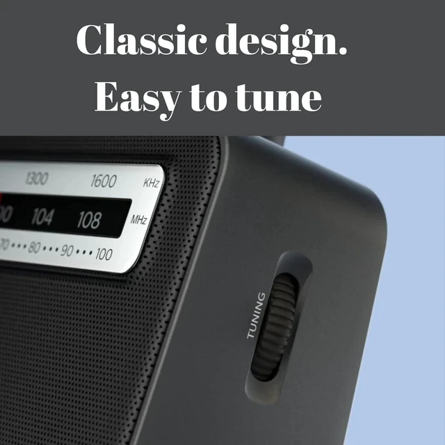 Alt view image 4 of 6 - Portable Radio AM/FM with Speaker, AC OR Battery AM FM Powered Radios for Travel with 3.5mm Headphone Jack and Frequency Tuner, Telescopic Antenna