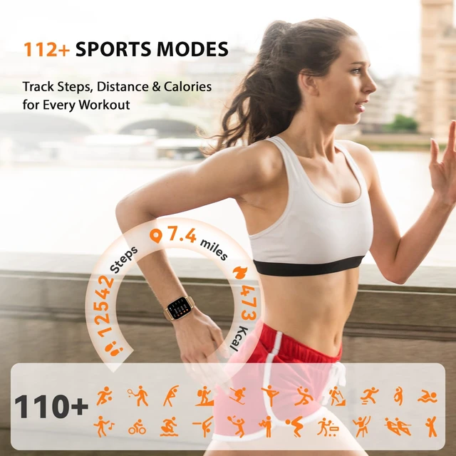 Alt view image 4 of 7 - Smart Watch for Women, Fitness Tracker with Bluetooth Calls & AI Voice Control, 1.85 HD Screen, Heart Rate/SpO2 Monitor, Sleep Tracker, Compatible with Android iOS (Gold)