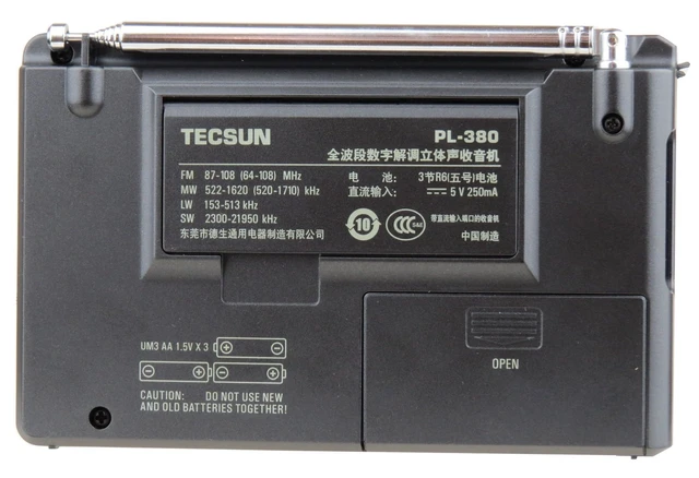 Alt view image 2 of 3 - TECSUN PL-380 DSP FM Stereo. MW. SW. LW. World Band PLL Radio Receiver, LCD Display, ETM Function Added