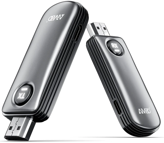 Main image of 2027 Wireless HDMI Transmitter Receiver 4K, Mirror Computer to TV 4K Decode/1080P@60Hz, 5GHz WiFi HDMI Wireless Adapter for Laptop, TV Box, DVD Player Camera to Projector, Monitor - 165ft/50m
