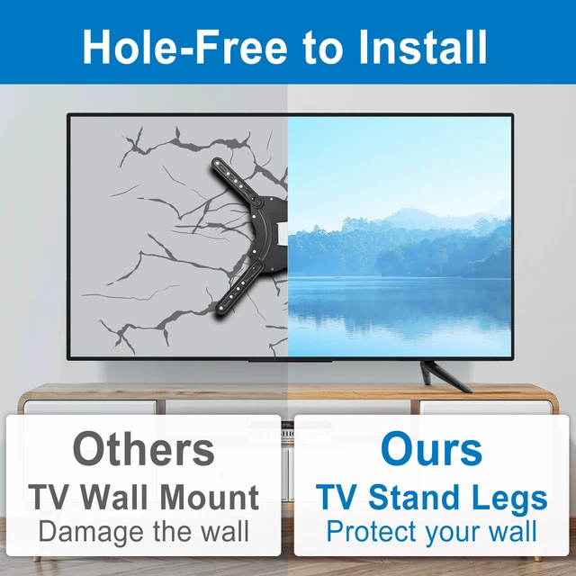 Alt view image 4 of 7 - Metal Base TCL TV Legs for 70" 75" TCL Roku TV Stand Feet Replacement