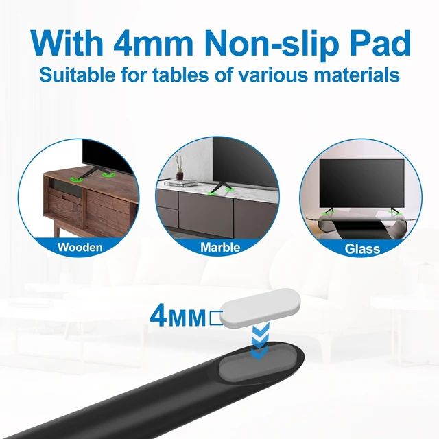 Alt view image 5 of 7 - Metal Base TCL TV Legs for 70" 75" TCL Roku TV Stand Feet Replacement