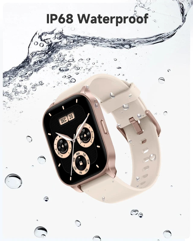 Alt view image 7 of 7 - Smart Watch for Women, Smartwatch Compatible Android and iOS Phone, Answer/Make Calls, Fitness Tracker Watch, Heart Rate/Sleep Tracker/100 Sports/IP68 Waterproof, Ivory
