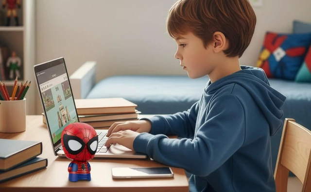 Alt view image 4 of 7 - Spiderman Bluetooth Speaker with Rechargeable Battery, Portable Wireless Speaker (Spiderman)