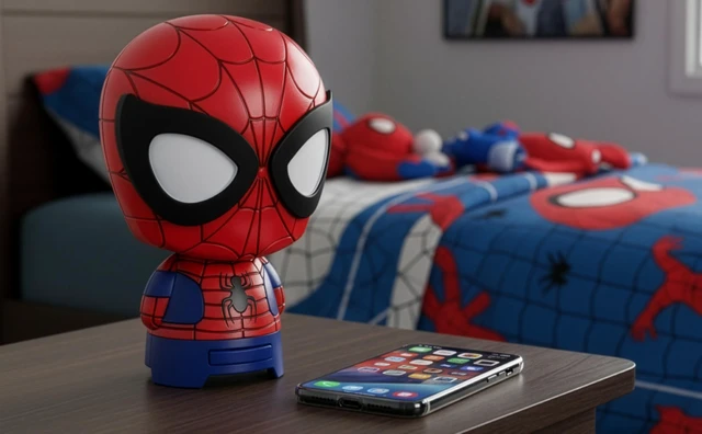 Alt view image 3 of 7 - Spiderman Bluetooth Speaker with Rechargeable Battery, Portable Wireless Speaker (Spiderman)