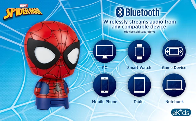 Alt view image 6 of 7 - Spiderman Bluetooth Speaker with Rechargeable Battery, Portable Wireless Speaker (Spiderman)