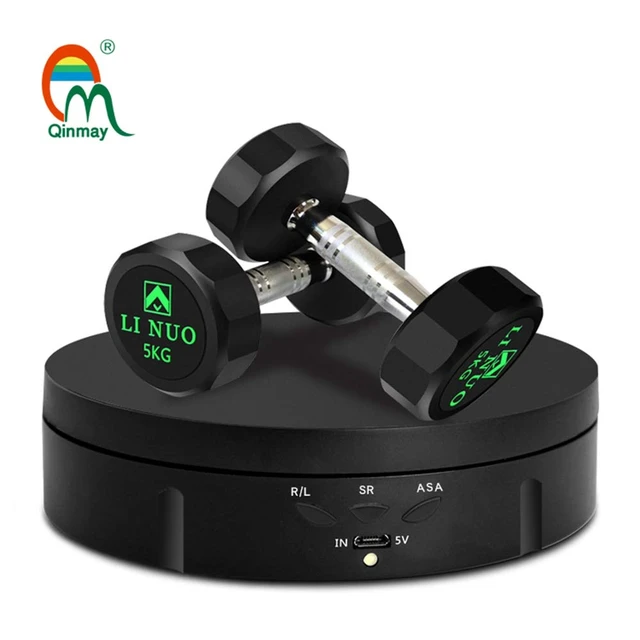 Alt view image 6 of 7 - 360 Degree Electric Rotating Turntable,Battery/USB Power Supply for Photography Product Shows (Black 5.74 inches /22LB Load)