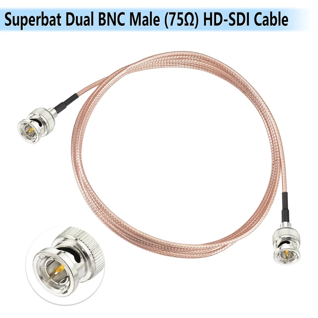 Alt view image 2 of 6 - 3G SDI Cable 6ft BNC Cable 75 Ohm for Cameras Monitor Vedio Recorder BMCC Video Extender Supports HD-SDI 3G-SDI 4K SDI Video Jumper 2Pcs