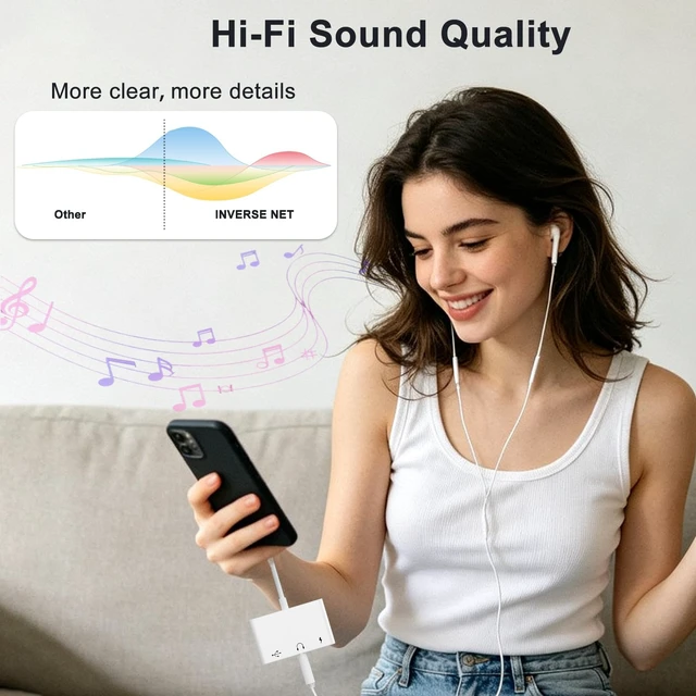 Alt view image 6 of 7 - USB C to 3.5mm Audio OTG Adapter with 60W PD Fast Charging 3 in 1 USB C headphone Splitter for iPhone 17/16/15 Sam-sung Galaxy S25/S24/S23 Ultra S21/S20 iPad Pro Laptops