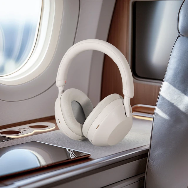 Alt view image 6 of 6 - Genuine Leather Ear Pads Cushions for Sony XM5 Noise Canceling Headphones, Premium WH-1000XM5 Replacement Earpads Covers with Soft Lambskin Leather, Optimized Memory Foam (Lambskin-Silver)