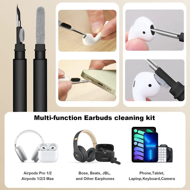 Alt view image 6 of 7 - Case for AirPods Pro 2 - Carbon Fiber Style PU Leather - Black Handmade Protective Hard Shell Cover - Vegan Leather & PC Dual Layer Protection - AirPods Pro 2nd Generation Case with Clip