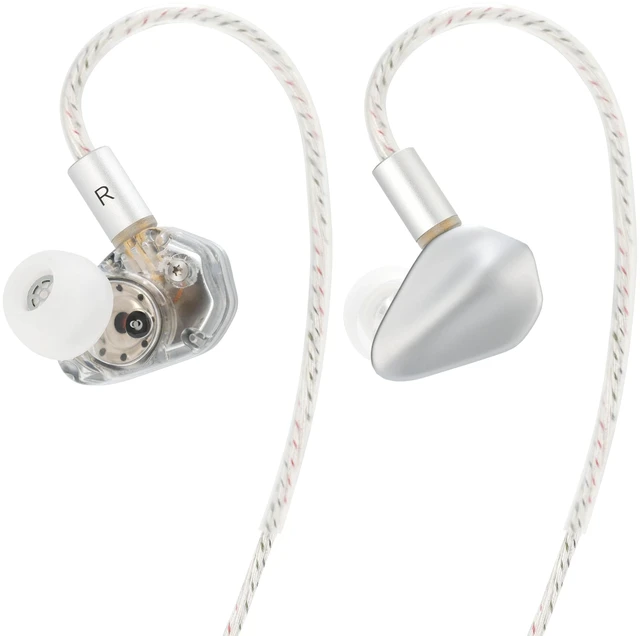 Main image of Loric IEMs, PU+ Titanium Diaphragm Drive in-Ear Monitors, Dual-Magnet & Dual-Chamber Driver, Ultralight Zinc Alloy Wired Earbuds, Detachable 160-Core Silver-Plated Cable(Silver, USB-C)