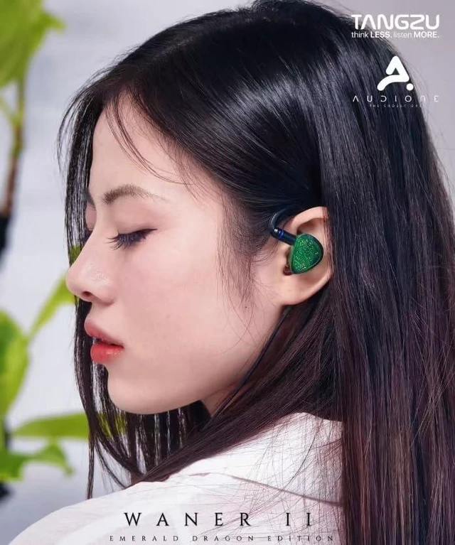 Alt view image 2 of 7 - Wan'er S.G II Emerald Dragon in Ear Monitor, Gaming IEM Earphones, HiFi Wired Earphones with 10mm PET Diaphragm Dynamic Driver, Flat 0.78mm 2-pin Tangle-Free Detachable Cable (3.5mm with Mic)