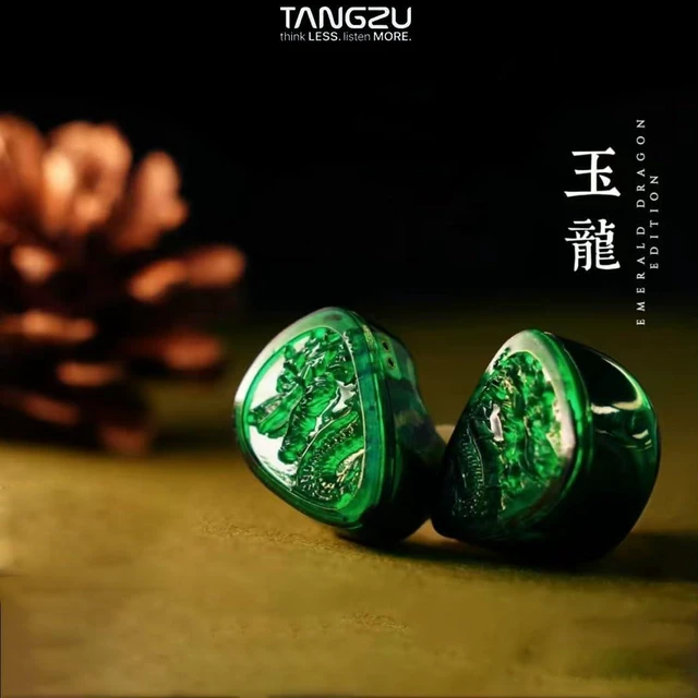 Alt view image 6 of 7 - Wan'er S.G II Emerald Dragon in Ear Monitor, Gaming IEM Earphones, HiFi Wired Earphones with 10mm PET Diaphragm Dynamic Driver, Flat 0.78mm 2-pin Tangle-Free Detachable Cable (3.5mm with Mic)