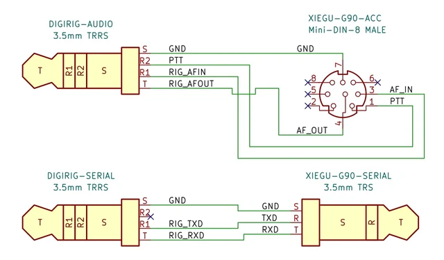 Alt view image 4 of 6 - Xiegu G90 and X5105 Cables Mobile Digital Modes Interface