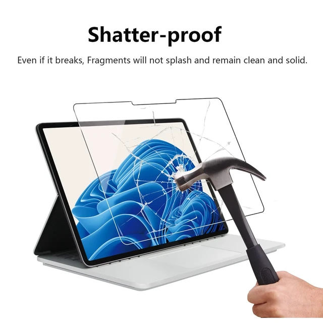 Alt view image 6 of 7 - ArmorShield Screen Protector for Surface Laptop Studio 2/1 14.4" 9H Tempered Glass, HD Clarity, Scratch Resistant Surface, Compatible with Surface Pen, 2 Pack