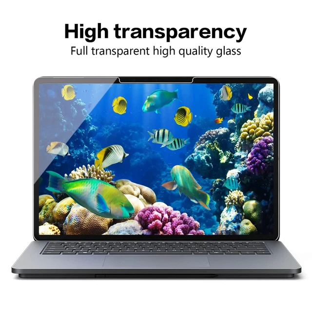 Alt view image 5 of 7 - ArmorShield Screen Protector for Surface Laptop Studio 2/1 14.4" 9H Tempered Glass, HD Clarity, Scratch Resistant Surface, Compatible with Surface Pen, 2 Pack