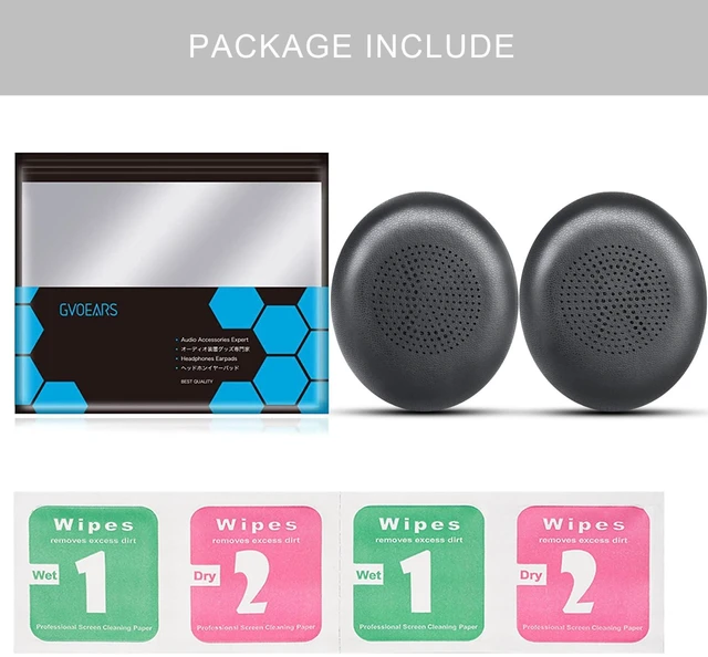 Alt view image 7 of 7 - Ear Pads Replacement for Jabra Evolve2 65 (65MS 65UC USB)/Evolve2 40 (40UC 40MS USB)/Elite 45h On-Ear Wireless Headphones, Ear Cushions with Protein Leather