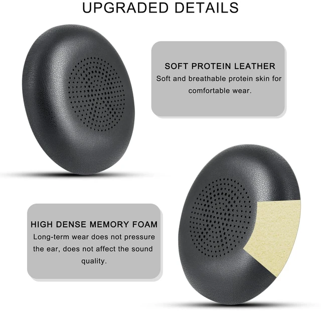 Alt view image 4 of 7 - Ear Pads Replacement for Jabra Evolve2 65 (65MS 65UC USB)/Evolve2 40 (40UC 40MS USB)/Elite 45h On-Ear Wireless Headphones, Ear Cushions with Protein Leather