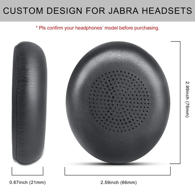 Alt view image 5 of 7 - Ear Pads Replacement for Jabra Evolve2 65 (65MS 65UC USB)/Evolve2 40 (40UC 40MS USB)/Elite 45h On-Ear Wireless Headphones, Ear Cushions with Protein Leather