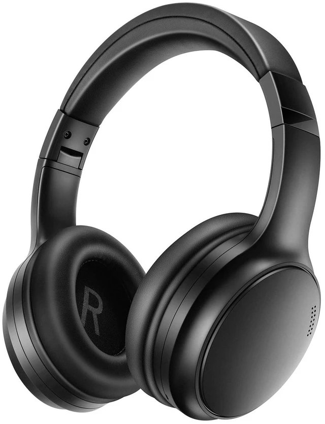 Main image of A10 Noise Cancelling Headphones Wireless, Black Bluetooth Headset with Mic, Bluetooth 5.3, HiFi Stereo Sound, Deep Bass, 20+H Playtime, Lightweight On Ear Wired Headphones for Tablet/PC