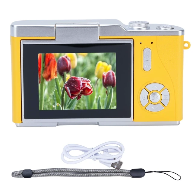 Alt view image 2 of 7 - Digital Camera, 1080P HD 48MP Digital Point & Shoot Camera with 2.4 Inch HD Flip Screen, Built in LED Fill Light, 8X Digital Zoom, for Teens Students (Yellow)