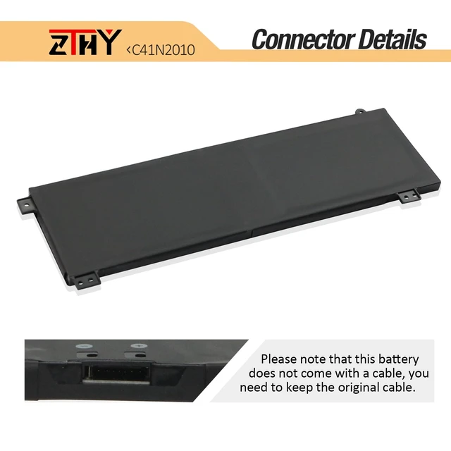 Alt view image 5 of 7 - C41N2010 Laptop Battery Replacement for ASUS ROG Strix G15 G513IC G513IH G513QC G513QE ROG Strix G17 G713QE G713QE-HX008T G513IC-HN002T G513IH-GTX1650T G513QC-R735B6T G513QE-HN109T 15.48V 56Wh