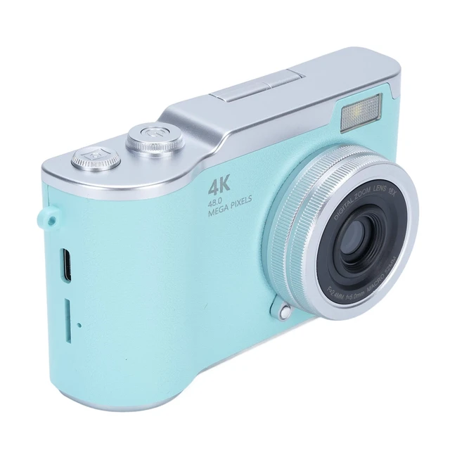 Alt view image 5 of 7 - Digital Camera, 1080P HD 48MP Digital Point & Shoot Camera with 2.4 Inch HD Flip Screen, Built in LED Fill Light, 8X Digital Zoom, for Teens Students (Green)