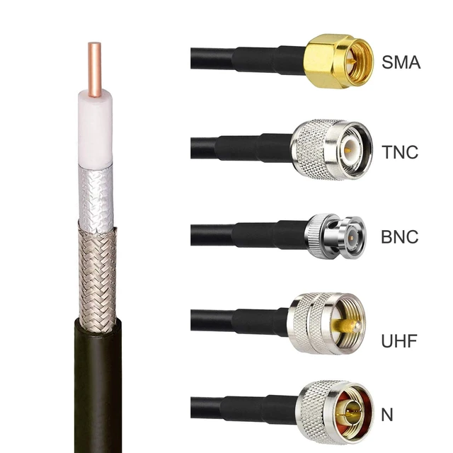 Alt view image 4 of 6 - KMR400 RF Coaxial Cable 50 Ohm Low Loss Coax Cable 50 Feet