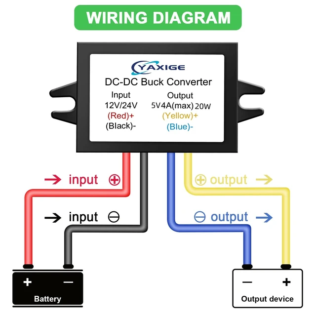Alt view image 5 of 7 - DC 24V to 5V 4A (max) 20W Step-Down Voltage Regulator - Waterproof Step-Down Module (2-Pcs)