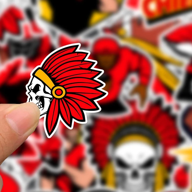 Alt view image 2 of 7 - 117PCS Kansas Stickers City Pack Chief Rugby Kansas and Football Decals for Phone, Water Bottle, Laptop, Car, Helmet Waterproof Vinyl Kansas Gifts City for Kids Teens Adults Fans