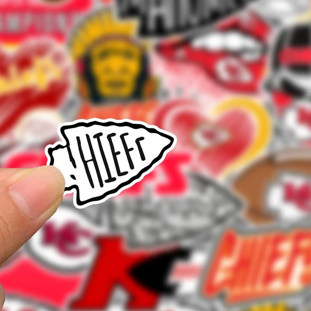 Alt view image 3 of 7 - 117PCS Kansas Stickers City Pack Chief Rugby Kansas and Football Decals for Phone, Water Bottle, Laptop, Car, Helmet Waterproof Vinyl Kansas Gifts City for Kids Teens Adults Fans