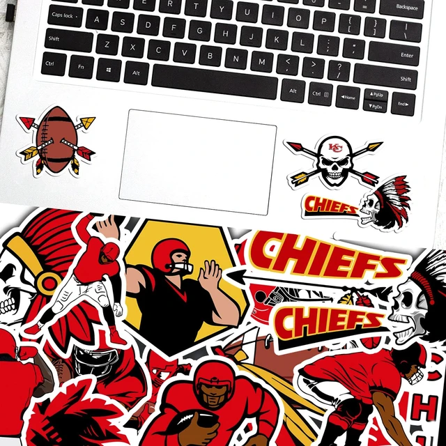 Alt view image 5 of 7 - 117PCS Kansas Stickers City Pack Chief Rugby Kansas and Football Decals for Phone, Water Bottle, Laptop, Car, Helmet Waterproof Vinyl Kansas Gifts City for Kids Teens Adults Fans