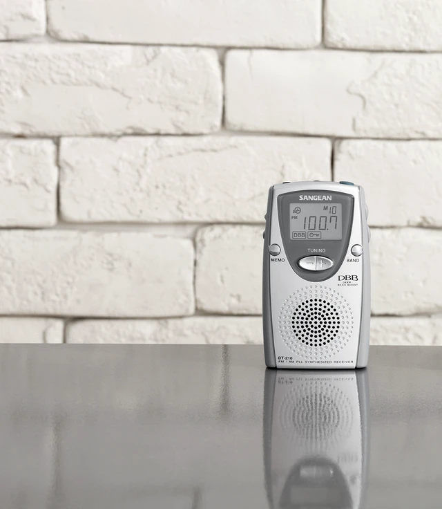 Alt view image 2 of 2 - DT-210 FM-Stereo/AM PLL Synthesized Tuning Pocket Radio