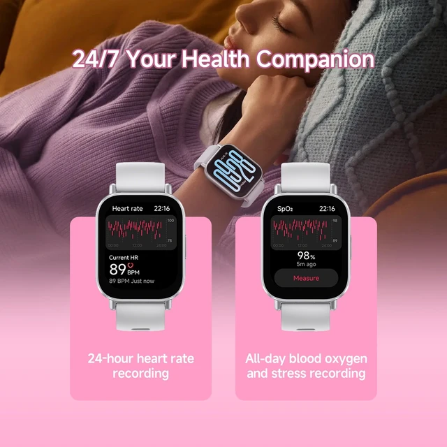 Alt view image 4 of 7 - Redmi Watch 5 Active Fitness Smartwatch, 18-Day, BT Calling, 5ATM 140+ Sports Modes, Heart Rate SpO2, Sleep Tracking, iOS/Android