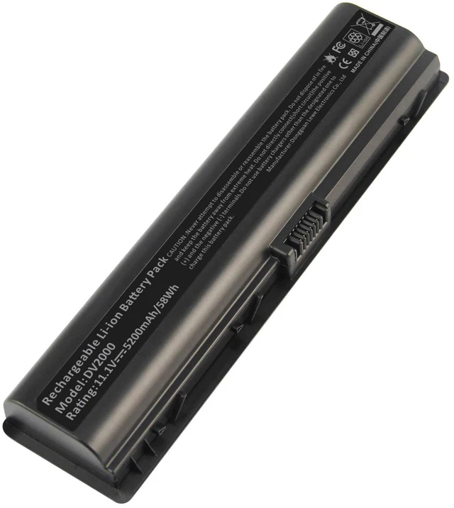 Main image of DV2000 Laptop Battery for HP Pavilion dv2000 dv2100 dv2200 dv2400 dv6000 dv6100 dv6300 dv6500 dv6700 Compaq Presario C700 V6000 A900 F500, PN: HSTNN-OB31, 5200mAh/11.1V/6 Cell