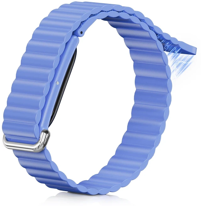 Main image of Magnetic Silicone Band Compatible for Google Fitbit Air, Soft Breathable Workout-Friendly Replacement Strap for Women Men, Waterproof Lightweight Strong Magnet Wristband for Fitbit Air Accessories