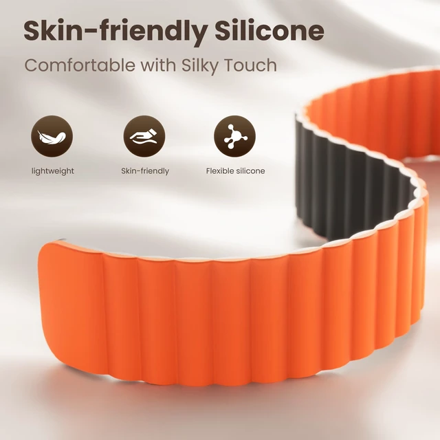 Alt view image 3 of 7 - Magnetic Silicone Band Compatible for Google Fitbit Air, Soft Breathable Workout-Friendly Replacement Strap for Women Men, Waterproof Lightweight Strong Magnet Wristband for Fitbit Air Accessories