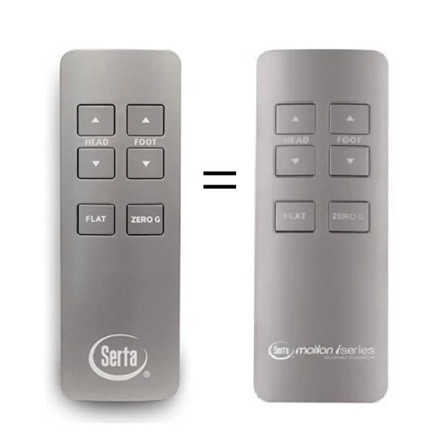 Alt view image 2 of 3 - Replacement Remote Compatible with Serta /iSeries - Grey Serta Logo Control for Adjustable Beds