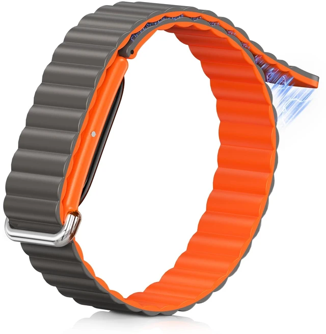 Main image of Magnetic Silicone Band Compatible for Google Fitbit Air, Soft Breathable Workout-Friendly Replacement Strap for Women Men, Waterproof Lightweight Strong Magnet Wristband for Fitbit Air Accessories